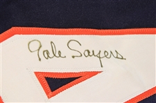 1980's Gale Sayers Chicago Bears Signed & Inscribed Post Career Jersey (MEARS LOA/JSA)
