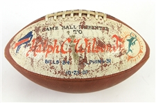 1987 (October 25) Ralph C Wilson Buffalo Bills Painted Game Ball Presentation Football (MEARS LOA) 