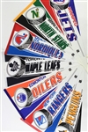 1950's-90's Baseball Hockey Football College Pennants Collection - Lot of 50+ w/ All Star Games, Super Bowls & More