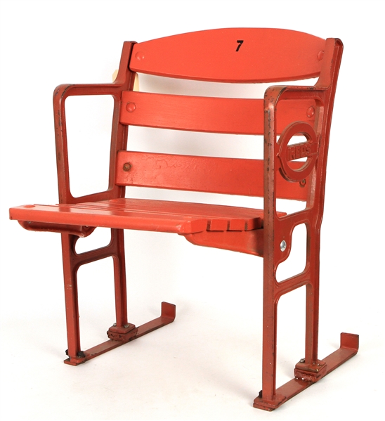 1930s-70 Cincinnati Reds Crosley Field Stadium Aisle Seat (MEARS LOA)