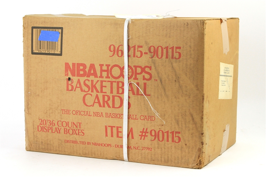 1990-91 NBA Hoops Basketball Cards Factory Sealed Case w/ 20 x 36 Count Display Boxes