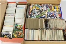 1980's-90's Massive Baseball & Football Trading Card Collection - Lot of 20,000