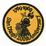 1969 San Diego Padres 1769-1969 200th Anniversary Inaugural Season Uniform Patch (MEARS LOA)