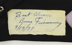 1971 Bruce Froemming MLB Umpire Signed Game Worn Clip On Tie (MEARS LOA/JSA)