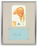 1980s Bill Veeck Chicago White Sox 9" x 11" Framed Display w/ Perez Steele Postcard & Signed Cut (JSA)