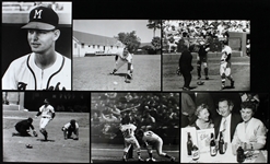 1950's-60's Milwaukee Braves 8 x 10 Photos - Lot of 13