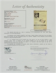 1944 Mel Ott New York Giants Signed Program Page (*Full JSA Letter*)