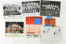 1970's-90's Basketball Memorabilia Collection - Lot of 12 w/ Alcindor Rookie Program, Lithuanian Olympic Trunks, Signed Items & More 