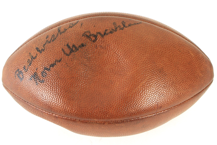1960 Norm Van Brocklin Philadelphia Eagles Signed ONFL Rozelle "The Duke" Football (JSA)