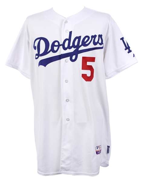 2016 Corey Seager Los Angeles Dodgers Home Jersey (MEARS LOA) Number Change