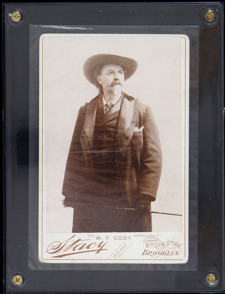 1900s-10s Extremely High Grade Buffalo Bill Cody 4.25" x 6.5" CDV Photo Card