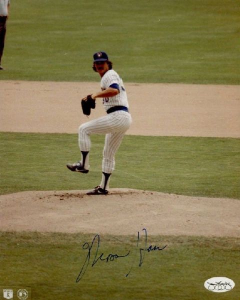 1976-85 Milwaukee Brewers Moose Haas Autographed 8x10 Color Photo *JSA*
