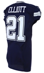 2016 Ezekiel Elliott Dallas Cowboys Road Jersey (MEARS A5)