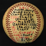 1985 (May 25) Joaquin Andujar St. Louis Cardinals Game Used ONL Feeney Victory Baseball (MEARS LOA)