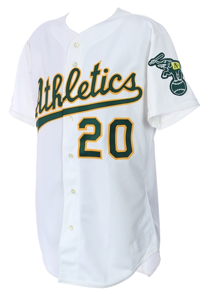 1989 Matt Young Oakland Athletics Game Worn Home Jersey (MEARS LOA)