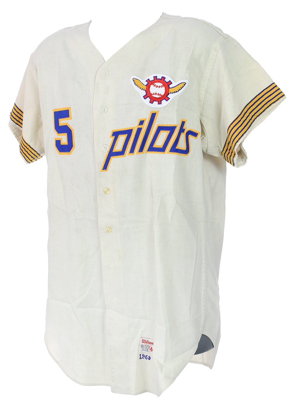 Lot Detail - 1969 Don Mincher Seattle Pilots Game Worn Home Jersey (MEARS  A6)