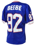 1991-93 Don Beebe Buffalo Bills Game Worn Home Jersey (MEARS A10/Locker Room Manager Letter)