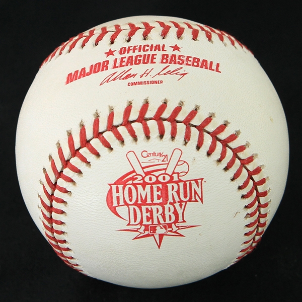 2001 OML Selig Home Run Derby Used Baseball (MEARS LOA/MLB Hologram)