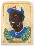 1974 Hank Aaron Atlanta Braves 9" x 12" Color Painted Ceramic Relief Wall Display