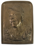 1974 Hank Aaron Atlanta Braves 9" x 12" Bronze Painted Ceramic Relief Wall Display
