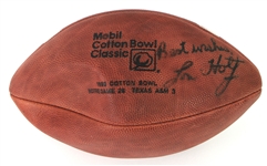 1993 Lou Holtz Notre Dame Fighting Irish Signed Mobile Cotton Bowl Classic Football (JSA)
