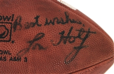 1993 Lou Holtz Notre Dame Fighting Irish Signed Mobile Cotton Bowl Classic Football (JSA)