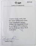 2010's Andruw Jones Netherland Signed Game Worn Catcher's Helmet (MEARS LOA/JSA)