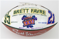 1997 Brett Favre Green Bay Packers Signed ONFL Tagliabue Super Bowl XXXI Presentation Football (MEARS LOA/JSA)