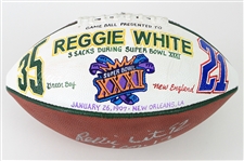 1997 Reggie White Green Bay Packers Signed ONFL Tagliabue Super Bowl XXXI Presentation Football (MEARS LOA/JSA)