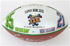 1997 Brett Favre Green Bay Packers Signed ONFL Tagliabue Super Bowl XXXI Painted Football (MEARS LOA/JSA)