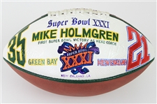 2006 Mike Holmgren Green Bay Packers ONFL Tagliabue Super Bowl XXXI Painted Football (MEARS LOA)