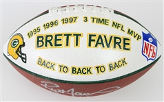 1997 Brett Favre Green Bay Packers Signed ONFL Tagliabue 3-Time NFL MVP Painted Football (MEARS LOA/JSA)