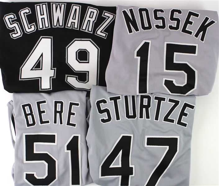 1993-2000 Chicago White Sox Game Worn Jerseys - Lot of 9 w/ 3 Signed Including Jason Bere, Chris Singleton & Donn Pall (MEARS LOA/JSA)