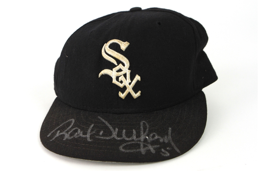 1997-98 Ray Durham Chicago White Sox Signed Game Worn Cap (MEARS LOA/JSA)