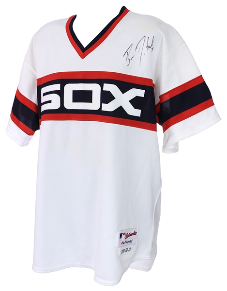 2003 Brian Daubach Chicago White Sox Signed 1983 Home Throwback Uniform (MEARS A10/JSA)