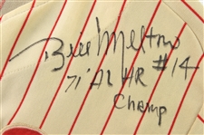 1972 Bill Melton Chicago White Sox Signed Game Worn Home Jersey (MEARS A7/JSA)