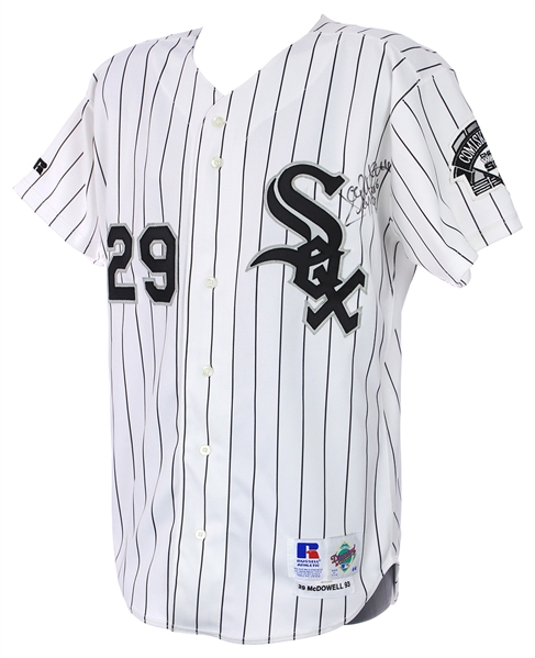 1993 Jack McDowell Chicago White Sox Signed Game Worn Home Jersey (MEARS A10/JSA) Cy Young Season