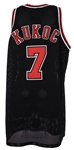 1997-98 Toni Kukoc Chicago Bulls Signed Game Worn Alternate Uniform (MEARS A10/JSA/Team Letter) NBA Champions