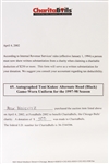 1997-98 Toni Kukoc Chicago Bulls Signed Game Worn Alternate Uniform (MEARS A10/JSA/Team Letter) NBA Champions