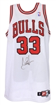 1997-98 Scottie Pippen Chicago Bulls Signed Home Jersey (MEARS A5 & PSA/DNA) NBA Champions
