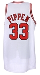 1997-98 Scottie Pippen Chicago Bulls Signed Home Jersey (MEARS A5 & PSA/DNA) NBA Champions