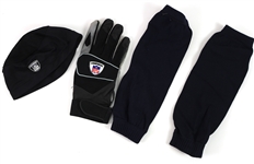 2006 Lofa Tatupu Seattle Seahwaks Super Bowl XL Game Equipment - Lot of 4 w/ Skull Cap, Glove & Sock Covers (MEARS LOA)   