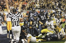 2006 Lofa Tatupu Seattle Seahwaks Super Bowl XL Game Equipment - Lot of 4 w/ Skull Cap, Glove & Sock Covers (MEARS LOA)   