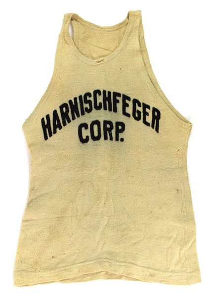 1920s Harnischfeger Corp. Game Worn Spalding Basketball Jersey (MEARS LOA)
