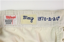 1970 Carlos May Chicago White Sox Signed Game Worn Home Uniform Pants (MEARS LOA/JSA)
