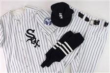 1994 Dan Pasqua Chicago White Sox 1964 Throwback Uniform w/ Pants, Belt, Hat & Stirrups (MEARS A10)