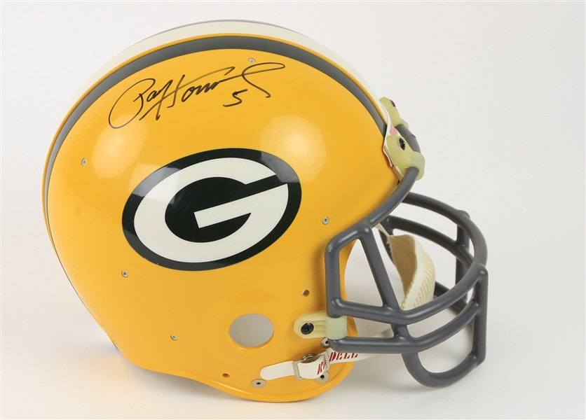 1990s Paul Hornung Green Bay Packers Signed Full Size Helmet (JSA)