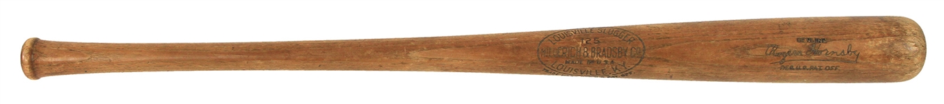 1920's Rogers Hornsby St. Louis Cardinals H&B Louisville Slugger Store Model Bat 