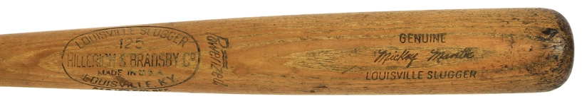 1952-60 Mickey Mantle New York Yankees H&B Louisville Slugger Professional Model Bat (MEARS A7 & PSA/DNA)