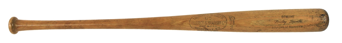 1952-60 Mickey Mantle New York Yankees H&B Louisville Slugger Professional Model Bat (MEARS A7 & PSA/DNA)